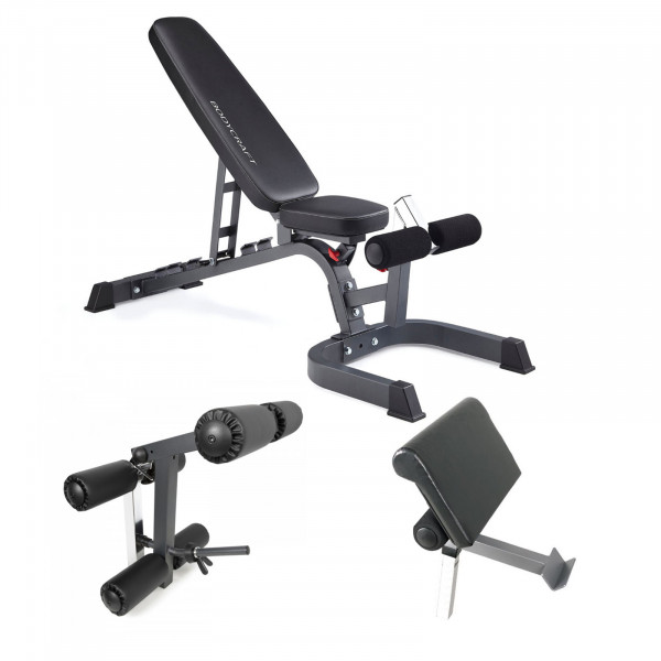 Bodycraft F602 Bench with Preacher & Leg Ext/Curl