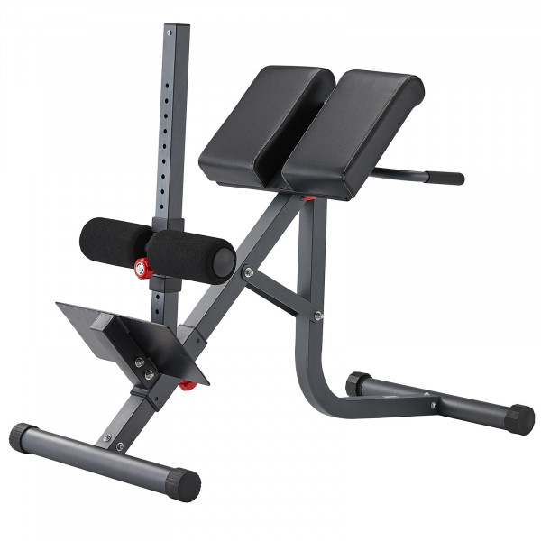 Angled front-left view of the BodyCraft F670 Hyper Extension Bench with split pads