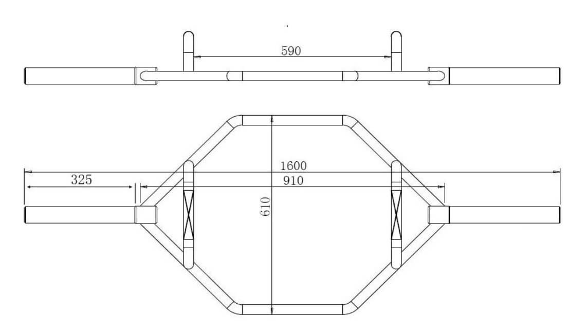 BodyMax 1600mm Shrug Bar