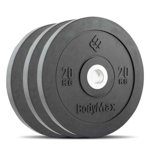 BodyMax Olympic Black Rubber Bumper Weight Plates