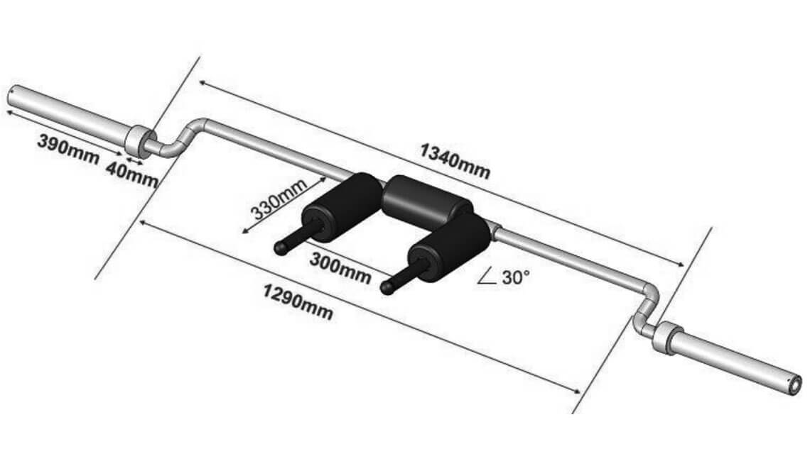 BodyMax 2100mm olympic safety squat bar