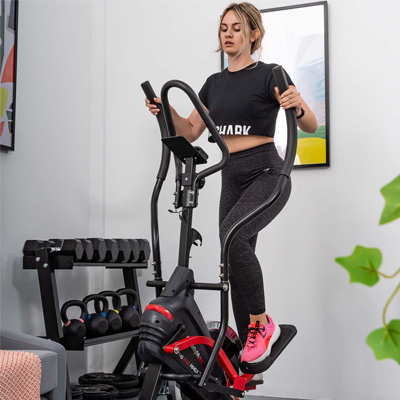 Image of a model using the BodyMax MXT40 M2 Incline Step Trainer at home