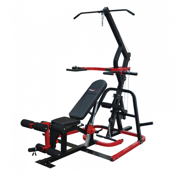 Front-right view of the BodyMax CF500 Elite Leverage Gym with bench
