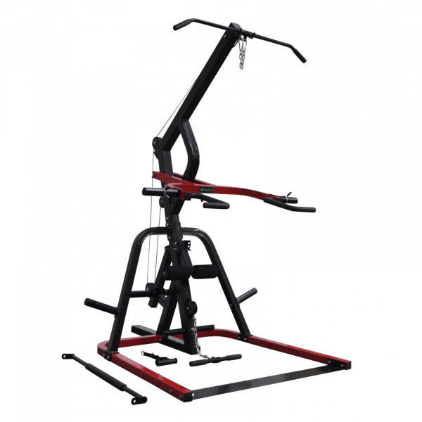 Rear-right view of the BodyMax CF500 Elite Leverage Gym frame
