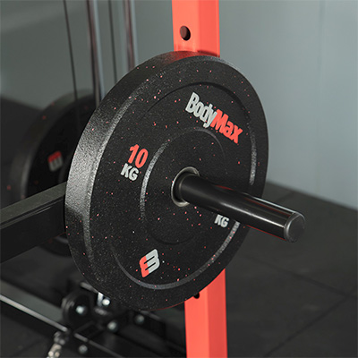 A close-up image of the small spotter hooks for the BodyMax CF475