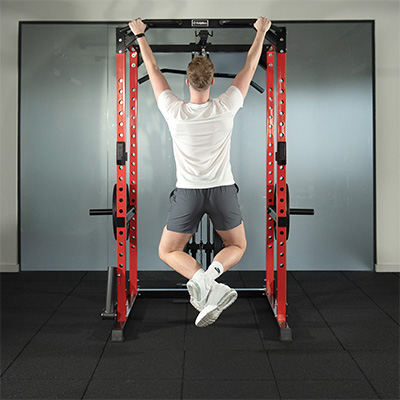 Image of a model performing a pull-up on the BodyMax CF475