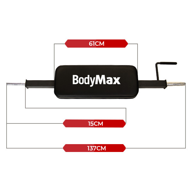 Measurements of the BodyMax Hip Thrust Rack Attachment