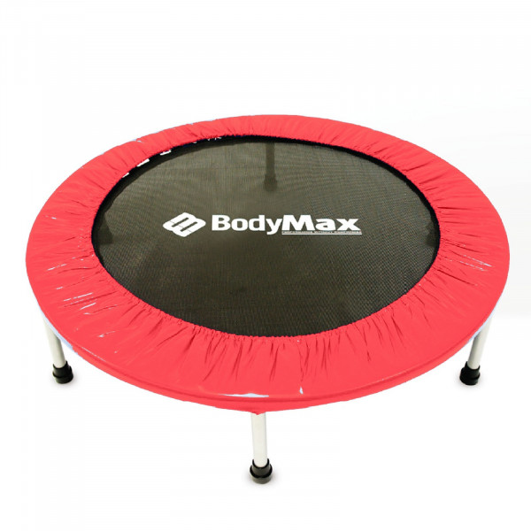 Top view of the BodyMax Mini Fitness Trampoline in red