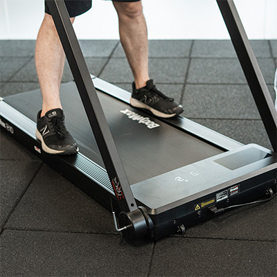 Close-up of the LED display on the BodyMax TM10 Walking Pad