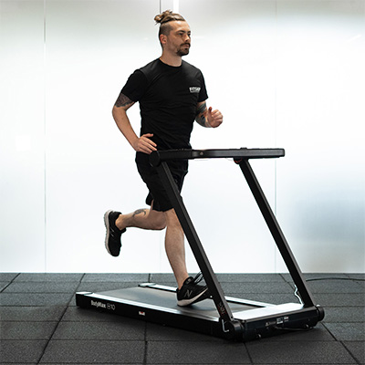 Model walking on the BodyMax TM10 Walking Pad