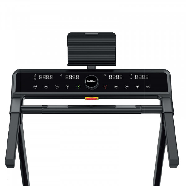 Front view of the BodyMax TR200 Treadmill console