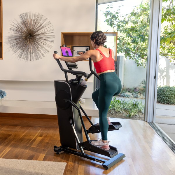 An intense workout session on the BowFlex Max Trainer SEi