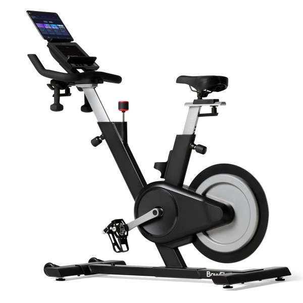 Bowflex IC Bike SEi - angled view from the left, tablet mounted