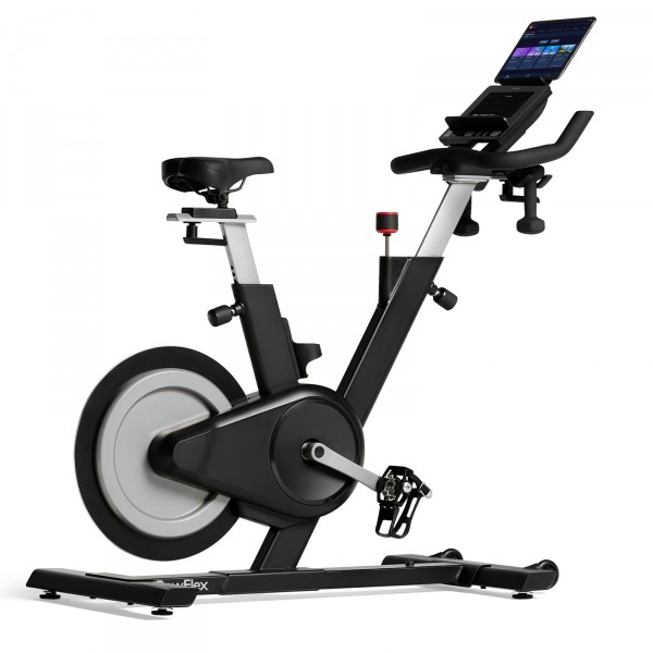 Bowflex IC Bike SEi - angled view from the right, tablet mounted