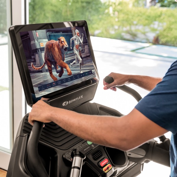 The console of the BowFlex BXT56 Treadmill displaying the JRNY™ app