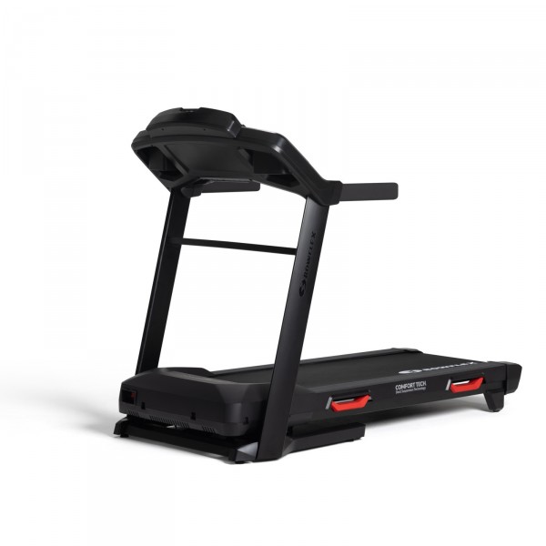Left diagonal perspective of the Bowflex BXT8Ji Treadmill