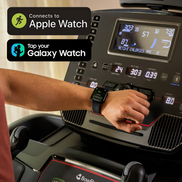 Tap to Connect: hold your Apple Watch or Samsung Galaxy Watch near the NFC reader for an easy secure way to keep metrics in sync