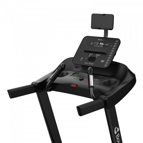 Front angled view of the BowFlex T6 treadmill console
