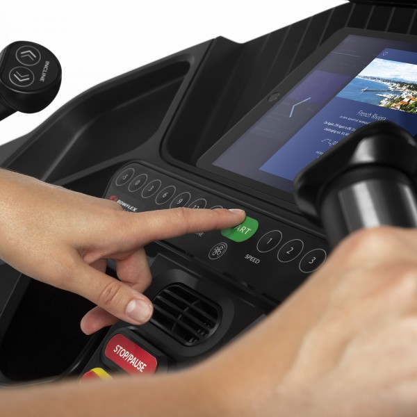 Bowflex Treadmill 25 - console in use close up