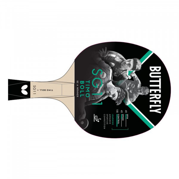 Top view of the Butterfly Timo Boll SG11 Table Tennis Bat
