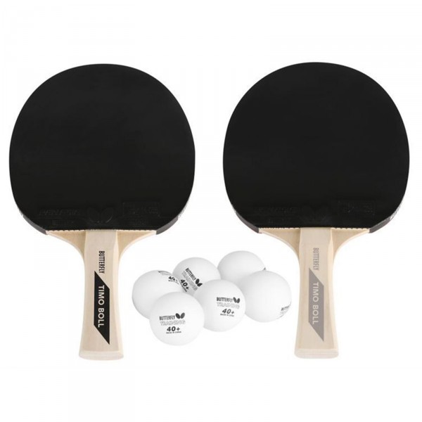 Butterfly Timo Boll 2-Player Table Tennis Set - two bats and six training balls