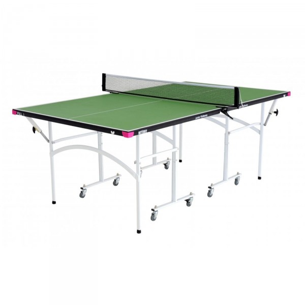 Butterfly Junior Rollaway Table Tennis Table Set Green - full view