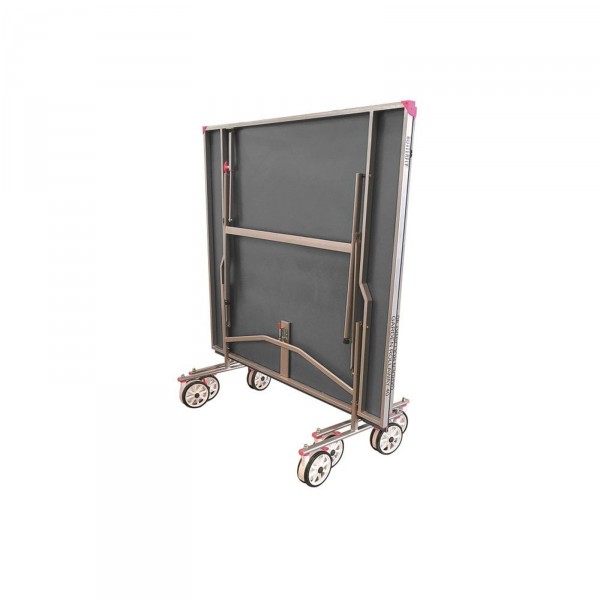 Butterfly Garden 40 Outdoor Rollaway Table Tennis Table Grey - compact and folded