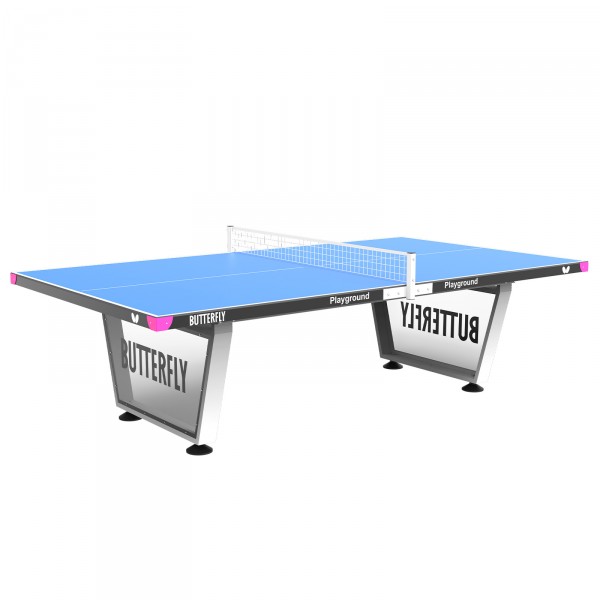 Butterfly Playground Outdoor Table Tennis Table Blue - full view