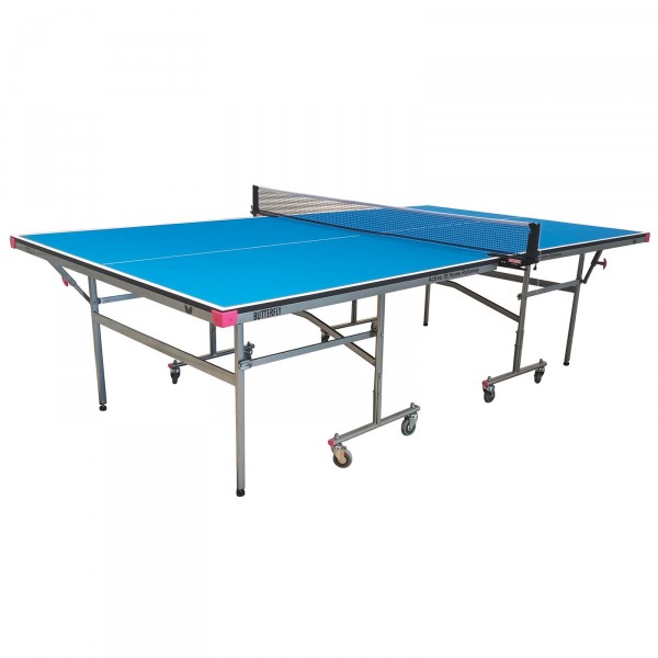 Butterfly Active 19 Deluxe Rollaway Indoor Table Tennis Table Blue - full view