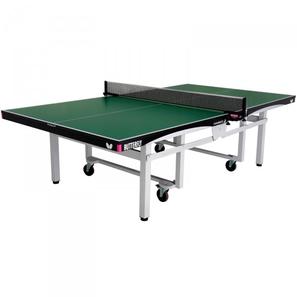 Butterfly Centrefold 25 Indoor Rollaway Table Tennis Table Green - full view