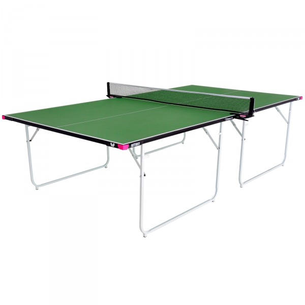 Butterfly Compact 16 Indoor Wheelaway Table Tennis Table Set Green - full view