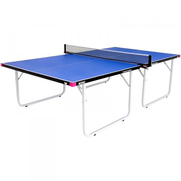 Butterfly Compact 10 Outdoor/Indoor Wheelaway Table Tennis Table Blue - full view