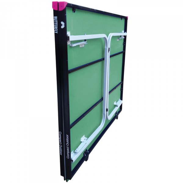 Butterfly Compact 10 Outdoor/Indoor Wheelaway Table Tennis Table Green - folded