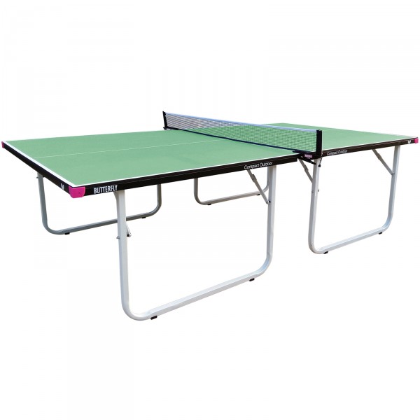 Butterfly Compact 10 Outdoor/Indoor Wheelaway Table Tennis Table Green - full view