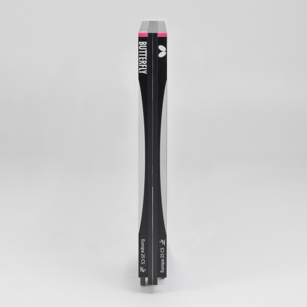 Front view of the folded Butterfly Europa 25 Indoor Table Tennis Table in black