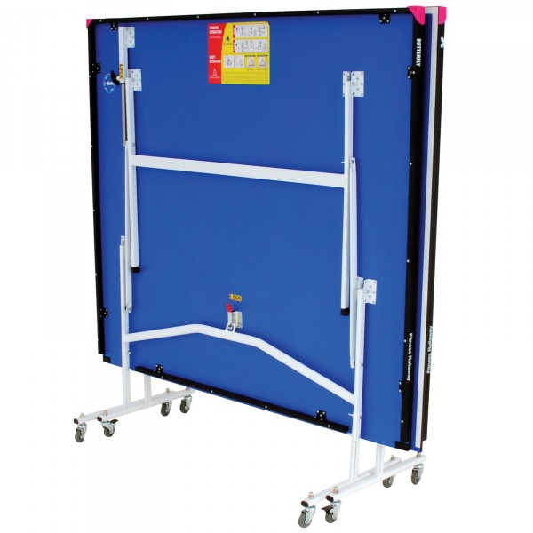 Butterfly Fitness 16 Indoor Rollaway Table Tennis Table Set Blue - compact and folded