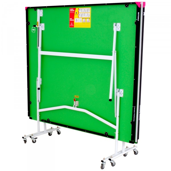 Butterfly Fitness 16 Indoor Rollaway Table Tennis Table Set Green - compact and folded