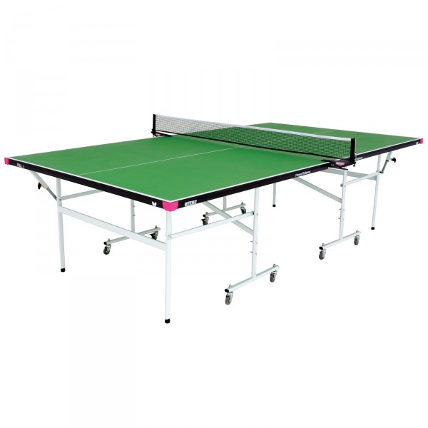 Butterfly Fitness 16 Indoor Rollaway Table Tennis Table Set Green - full view
