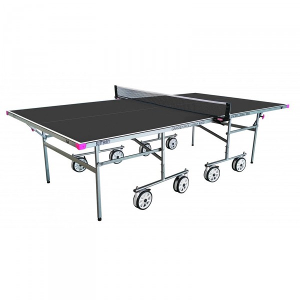 Butterfly Garden Rollaway 4000 Outdoor Table Tennis Table Grey - full view
