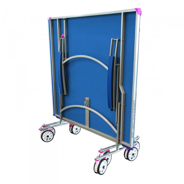 Butterfly Garden Rollaway 5000 Outdoor Table Tennis Table Blue - folded