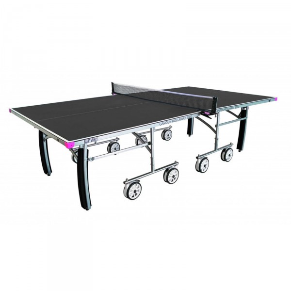 Butterfly Garden Rollaway 5000 Outdoor Table Tennis Table Grey - full view