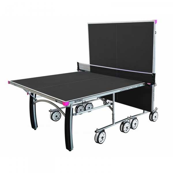 Butterfly Garden Rollaway 5000 Outdoor Table Tennis Table Grey - half-closed