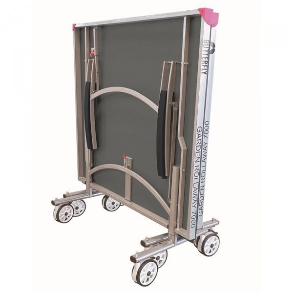 Butterfly Garden Rollaway 7000 Outdoor Table Tennis Table Grey - folded