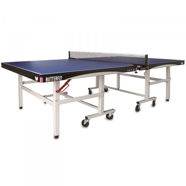 Butterfly Octet 25 Indoor Rollaway Table Tennis Table Blue - full view
