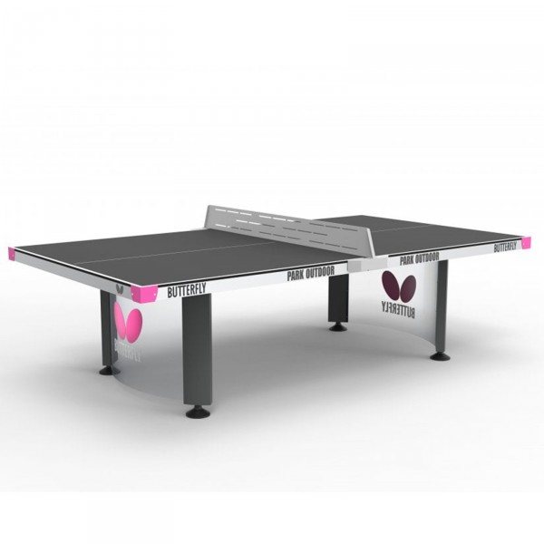 Butterfly Park Outdoor Table Tennis Table Grey - full view