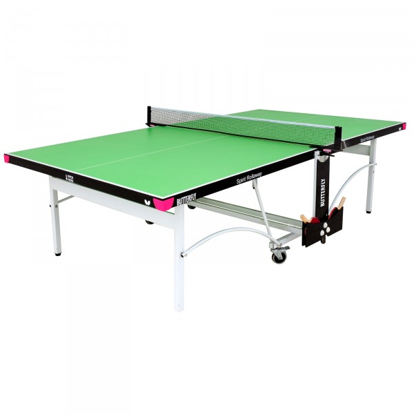 Butterfly Spirit 19 Indoor Rollaway Table Tennis Table Green - full view