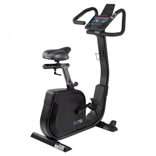 Angled view of the cardiostrong BX70i Touch Exercise Bike.