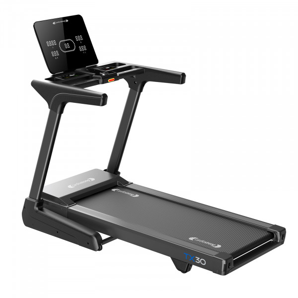 Front left view of the cardiostrong TX30 Treadmill.