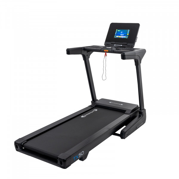 Front right view of the cardiostrong TX50 Treadmill.