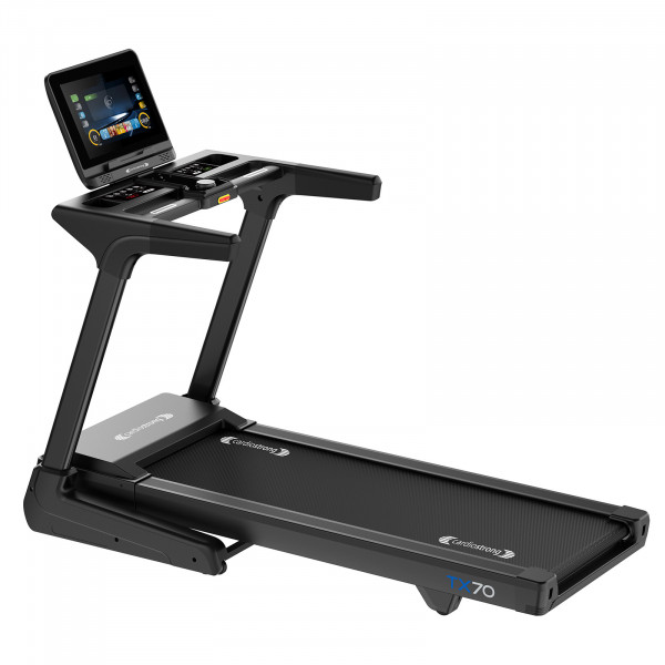 Front left view of the cardiostrong TX70 Treadmill.